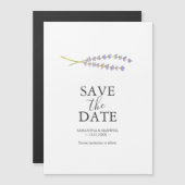 Mariage Lavender Enregistrer La Date Magnets (Devant / Derrière)