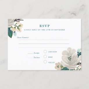 Mariage légèrement floral RSVP