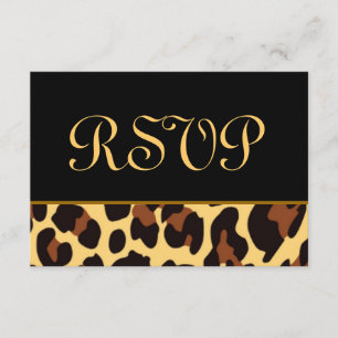 Mariage Léopard or et noir RSVP