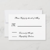 Mariage Léopard or et noir RSVP (Dos)