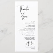 Mariage Lieu Cadre Dîner Carte de remerciements (Devant)