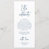 Mariage Lieu Cadre Dîner Fête Carte de remerciemen (Devant)