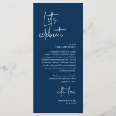 Mariage Lieu Cadre Dîner Fête Carte de remerciemen (Devant)