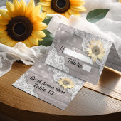 Mariage Lieu Numéro de table Dentelle Tournesol Bo