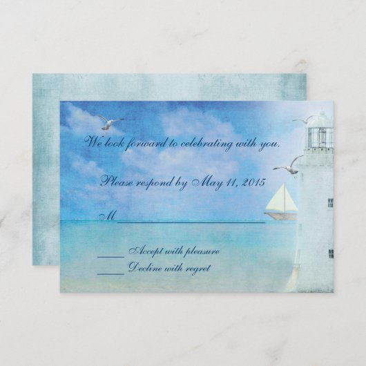 Mariage Lighthouse RSVP (Devant / Derrière)