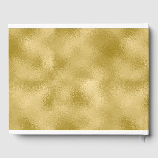 Mariage Livre d'hôtes Faux Foil Gold Chic Calligra (Verso)