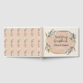 Mariage Livre d'hôtes Neutres Cotton Peach Feuille (Complet)