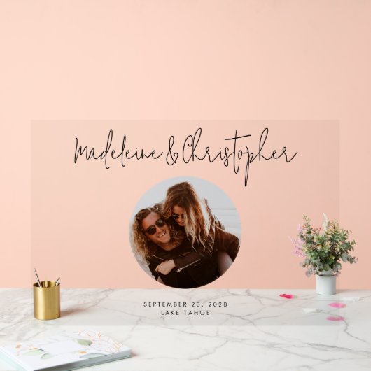 Mariage Livre d'invité Alternative Script Photo (Mariage)