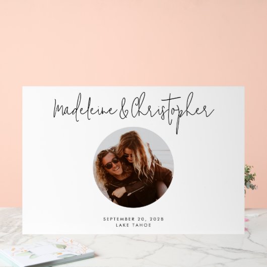 Mariage Livre d'invité Alternative Script Photo (Mariage)