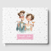 Mariage Livre d'invité Funny Aquarelle Quirky Coup (Recto)