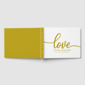 Mariage Livre d'invité Love Gold Chic Script (Complet)