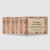 Mariage Livre d'invités Bois Burlap Lumières rusti (Complet)