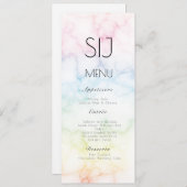 Mariage Logo Simple Marbre Concret Dîner Menu (Devant / Derrière)
