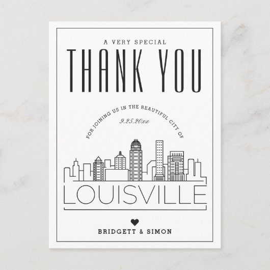 Mariage Louisville | Merci de venir ! Carte postal (Devant)