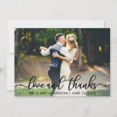 Mariage Love and Thanks Photo Merci B (Devant)