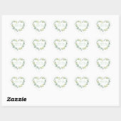 Mariage Love Coeur Sticker Rustique Botanique Mode (Feuille)