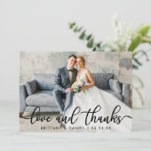 Mariage Love Merci Moderne Calligraphie (Debout devant)