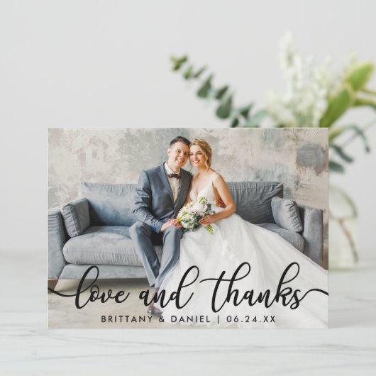 Mariage Love Merci Moderne Calligraphie (Debout devant)