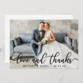 Mariage Love Merci Moderne Calligraphie (Devant / Derrière)