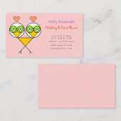 Mariage Lovebirds et Carte de visite du planificat (Devant / Derrière)