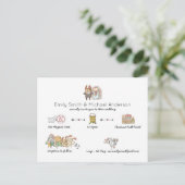 Mariage lunatique Timeline Doodle Art Invitations (Debout devant)
