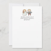 Mariage lunatique Timeline Doodle Art Invitations (Dos)