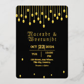 Mariage Luxe Invitation Gold Foil Modèle (Recto)