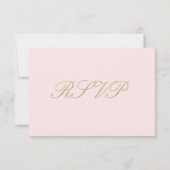Mariage luxuriant RSVP blush/or (Dos)