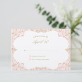 Mariage luxuriant RSVP blush/or (Debout devant)