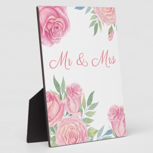 Mariage M. & Mme Table de réception Plaque (Côté)