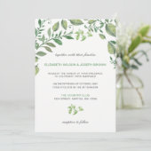 Mariage magnifique botanique vert invitations (Debout devant)