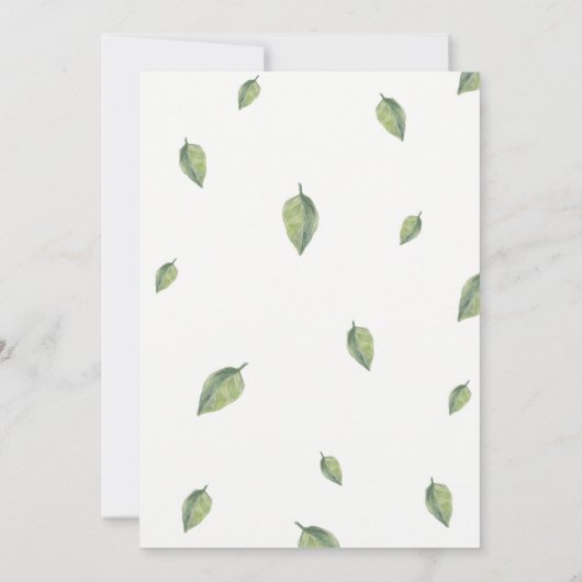 Mariage magnifique botanique vert invitations (Dos)