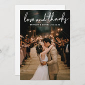 Mariage manuscrit de l'amour de script Merci (Devant / Derrière)