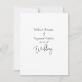 Mariage manuscrit Enregistrer La Carte Date (Dos)