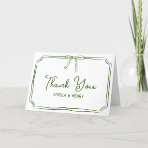 Mariage manuscrit Merci Cartes Elegant Bow