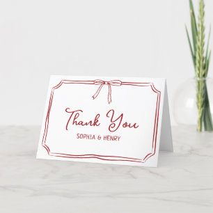 Mariage manuscrit Merci Cartes Elegant Bow