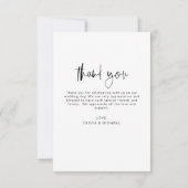 Mariage manuscrit Merci photo minimaliste (Dos)