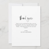 Mariage manuscrit Merci photo minimaliste (Dos)