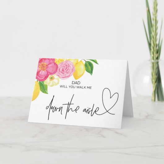 Mariage Marchez-moi sur l'île de la carte de marié (Devant)