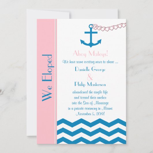 Mariage Mariage Elopement Faire-part Invitation (Devant)
