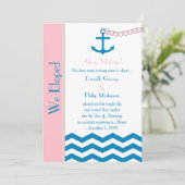 Mariage Mariage Elopement Faire-part Invitation (Debout devant)