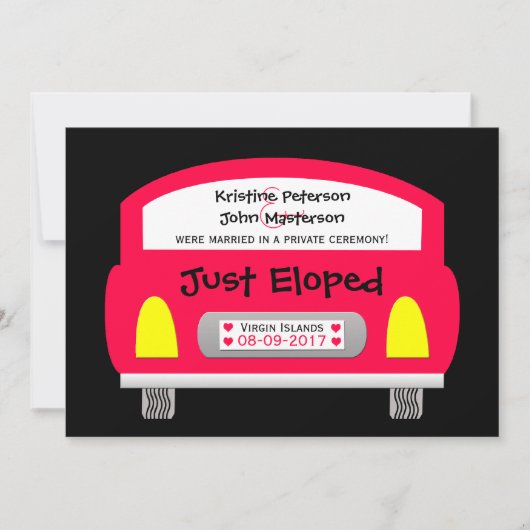 Mariage Mariage Elopement Faire-part Invitation (Devant)