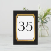 Mariage Mariage noir et or Numéro de table (Debout devant)