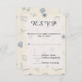 Mariage maritime nautique RSVP (Devant / Derrière)