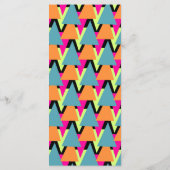 Mariage Menu 80's Style Motif géométrique (Dos)