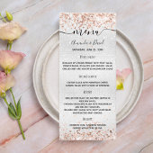 Mariage Menu argent rose or
