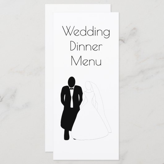 Mariage Menu Bride Salle (Devant / Derrière)