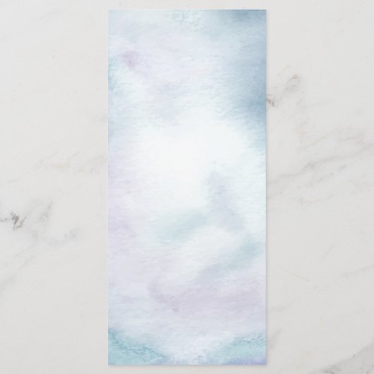 Mariage Menu Chic Aquarelle Turquoise Gold Agate G (Dos)