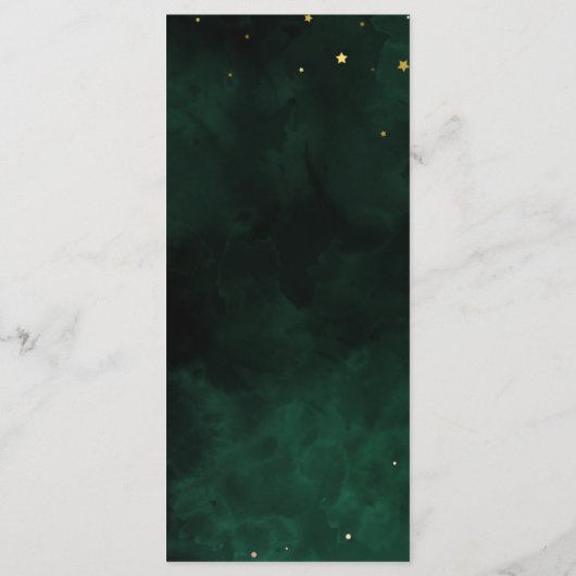 Mariage Menu Dark Green Magic Gold (Dos)