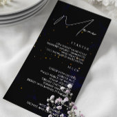 Mariage Menu Dark Purple Magic Gold